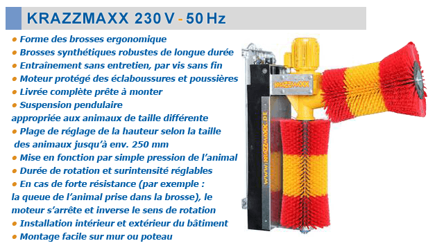 Brosse  vache Krazzmaxx Rico Suevia chez Fermequip Morlaix et Plounevez Moedec