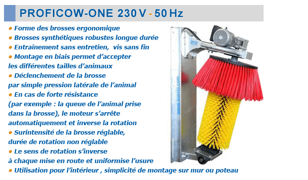 Brosse  vache Proficow de Rico Suevia chez Fermequip Finistre