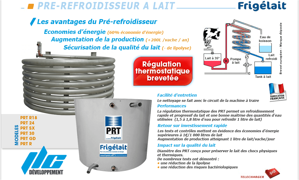 Pr-refroidisseur  lait FRIGELAIT JLC chez Fermequip Morlaix